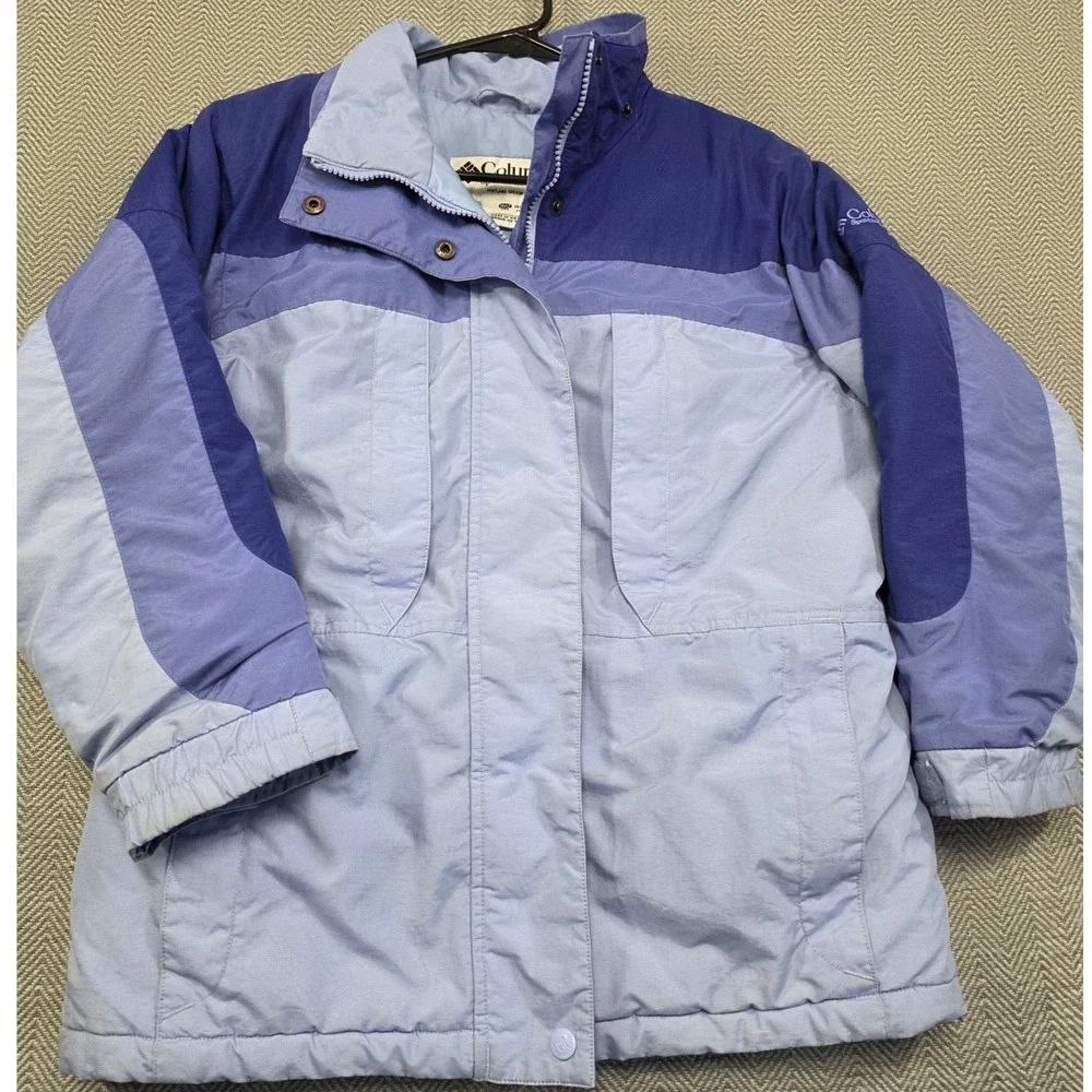 Columbia‎ Sportswear Blue Colorblock Winter Jacket Youth 10/12 Insulated Coat